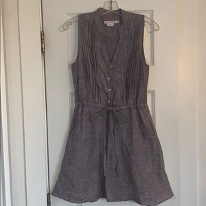 Island Company 100% linen dress.  Grey XS